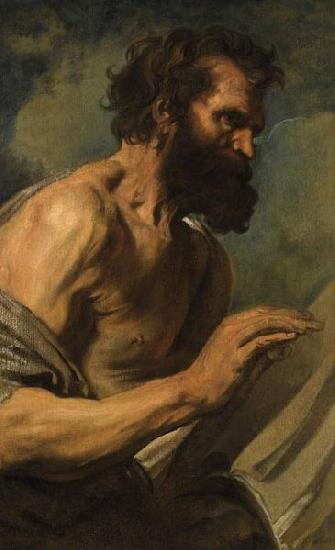 Anthony Van Dyck Study of a Bearded Man with Hands Raised oil painting picture